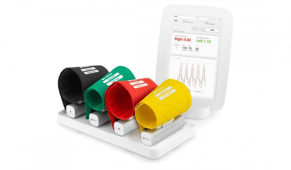 MESI mTABLET diagnostic system with ABI measurement cuffs